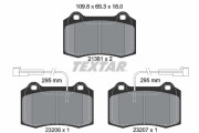2138103 Sada brzdových destiček, kotoučová brzda epad TEXTAR