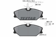 2138802 Sada brzdových destiček, kotoučová brzda TEXTAR