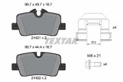 2142101 Sada brzdových destiček, kotoučová brzda epad TEXTAR