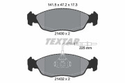 2143001 Sada brzdových destiček, kotoučová brzda epad TEXTAR