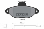 2143603 Sada brzdových destiček, kotoučová brzda epad TEXTAR