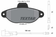 2143609 Sada brzdových destiček, kotoučová brzda epad TEXTAR