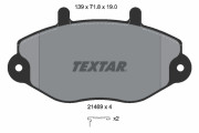 2146902 Sada brzdových destiček, kotoučová brzda TEXTAR