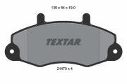 2147001 Sada brzdových destiček, kotoučová brzda TEXTAR