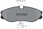 2148101 Sada brzdových destiček, kotoučová brzda TEXTAR