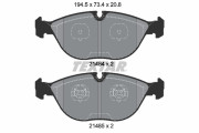 2148401 Sada brzdových destiček, kotoučová brzda epad TEXTAR