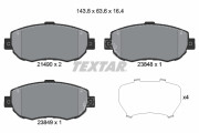 2149001 Sada brzdových destiček, kotoučová brzda TEXTAR
