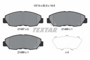 2149704 Sada brzdových destiček, kotoučová brzda TEXTAR