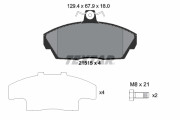 2151504 Sada brzdových destiček, kotoučová brzda TEXTAR