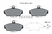 2152001 Sada brzdových destiček, kotoučová brzda TEXTAR