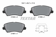 2153201 Sada brzdových destiček, kotoučová brzda epad TEXTAR