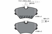 2159502 Sada brzdových destiček, kotoučová brzda TEXTAR