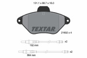 2163201 Sada brzdových destiček, kotoučová brzda TEXTAR
