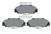 2165101 Sada brzdových destiček, kotoučová brzda TEXTAR