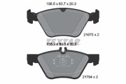 2167081 Sada brzdových destiček, kotoučová brzda Lightweight Technology TEXTAR