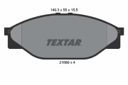 2168901 Sada brzdových destiček, kotoučová brzda TEXTAR