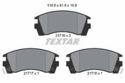 2171602 Sada brzdových destiček, kotoučová brzda TEXTAR