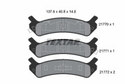 2177001 Sada brzdových destiček, kotoučová brzda TEXTAR