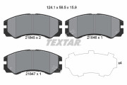 2184501 Sada brzdových destiček, kotoučová brzda TEXTAR
