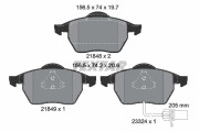 2184903 Sada brzdových destiček, kotoučová brzda epad TEXTAR