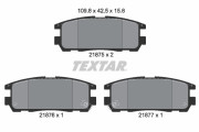 2187501 Sada brzdových destiček, kotoučová brzda TEXTAR