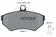 2194503 Sada brzdových destiček, kotoučová brzda epad TEXTAR