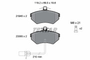2194504 Sada brzdových destiček, kotoučová brzda epad TEXTAR