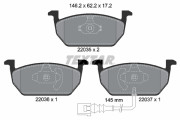2203501 Sada brzdových destiček, kotoučová brzda epad TEXTAR
