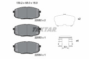 2205201 Sada brzdových destiček, kotoučová brzda epad TEXTAR