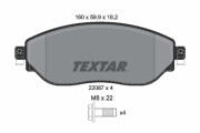2208701 Sada brzdových destiček, kotoučová brzda epad TEXTAR