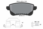 2210301 Sada brzdových destiček, kotoučová brzda epad TEXTAR