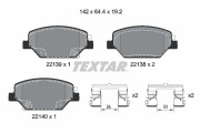 2213901 Sada brzdových destiček, kotoučová brzda TEXTAR