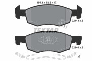 2214301 Sada brzdových destiček, kotoučová brzda epad TEXTAR