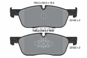2214501 Sada brzdových destiček, kotoučová brzda epad TEXTAR