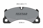 2214801 Sada brzdových destiček, kotoučová brzda TEXTAR