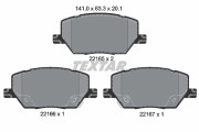 2216501 Sada brzdových destiček, kotoučová brzda epad TEXTAR