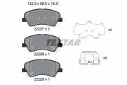 2222701 Sada brzdových destiček, kotoučová brzda epad TEXTAR