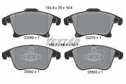 2226901 Sada brzdových destiček, kotoučová brzda epad TEXTAR