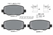 2230401 Sada brzdových destiček, kotoučová brzda epad TEXTAR