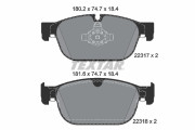 2231701 Sada brzdových destiček, kotoučová brzda epad TEXTAR