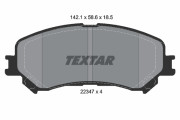 2234701 Sada brzdových destiček, kotoučová brzda epad TEXTAR