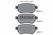 2234901 Sada brzdových destiček, kotoučová brzda TEXTAR