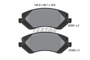 2238101 Sada brzdových destiček, kotoučová brzda TEXTAR