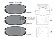2239301 Sada brzdových destiček, kotoučová brzda epad TEXTAR