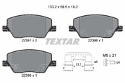 2239701 Sada brzdových destiček, kotoučová brzda epad TEXTAR