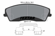 2241701 Sada brzdových destiček, kotoučová brzda epad TEXTAR