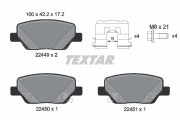 2244901 Sada brzdových destiček, kotoučová brzda epad TEXTAR