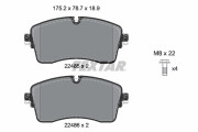2248503 Sada brzdových destiček, kotoučová brzda epad TEXTAR