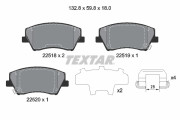 2251801 Sada brzdových destiček, kotoučová brzda epad TEXTAR
