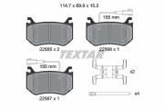 2256501 Sada brzdových destiček, kotoučová brzda epad TEXTAR